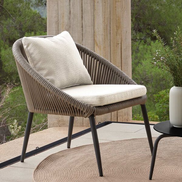 Rodona Canvas Natural Armchair with Sunbrella Cushion, image 1