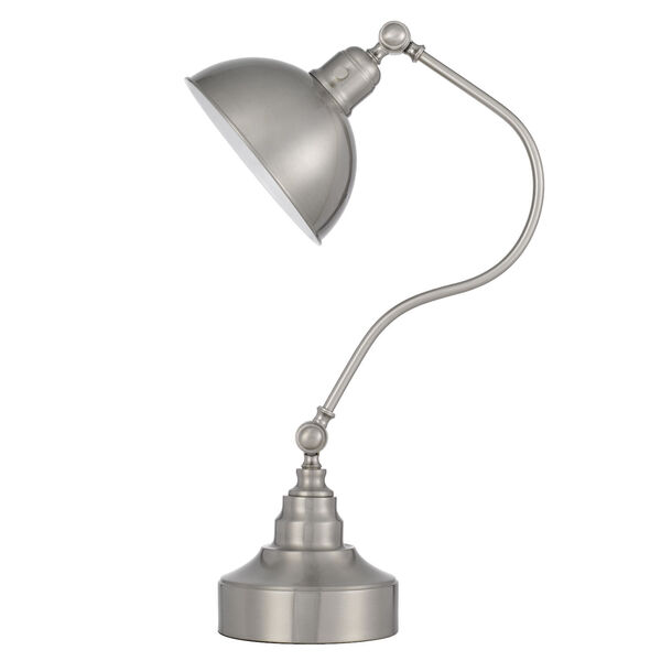 Industrial Brushed Steel One-Light Adjustable Desk Lamp, image 5