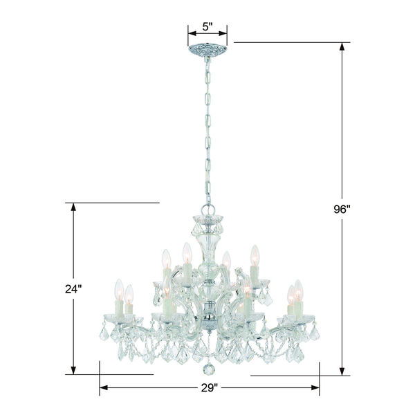 Maria Theresa Two-Tier Crystal Chandelier, image 5
