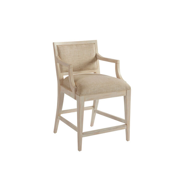 Newport Beige and White Eastbluff Upholstered Counter Stool, image 1