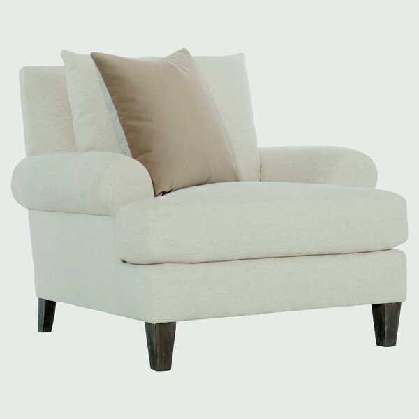 Isabella Cream and Walnut Chair with Toss Pillows, image 1