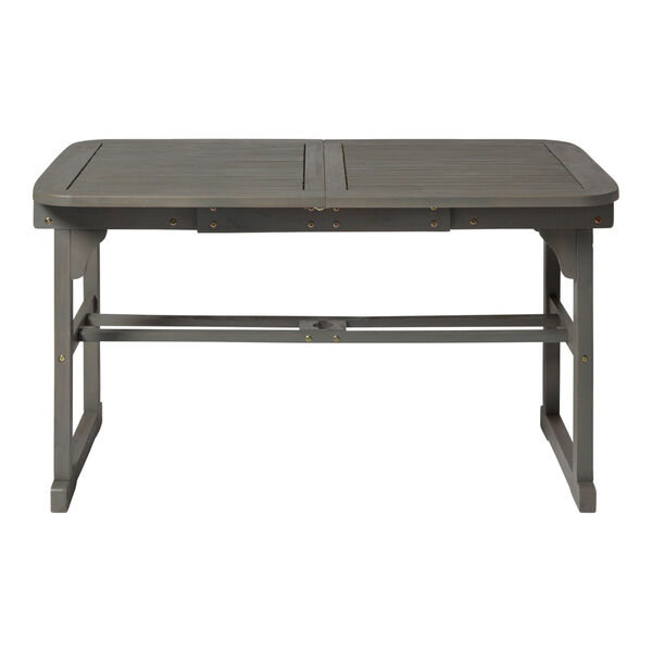 Gray Wash 35-Inch Extendable Outdoor Dining Table, image 4