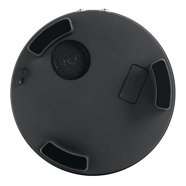 Lyndon Textured Black LED Outdoor Portable Bluetooth Speaker Lantern, image 2