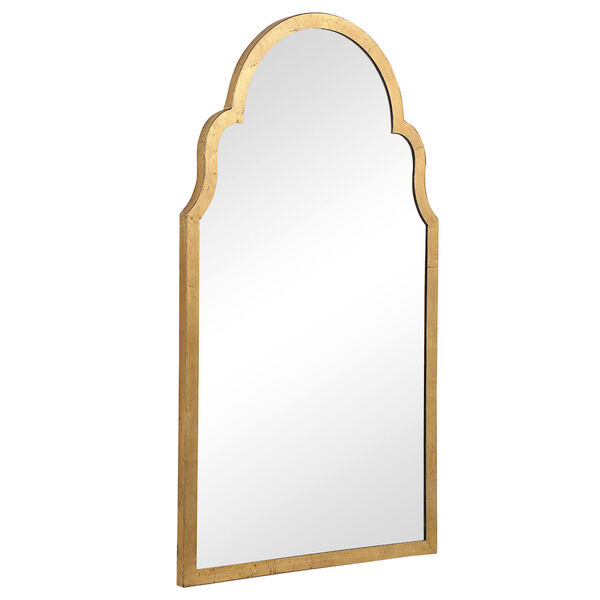 Aster Gold Leaf Finish Arch Wall Mirror, image 5