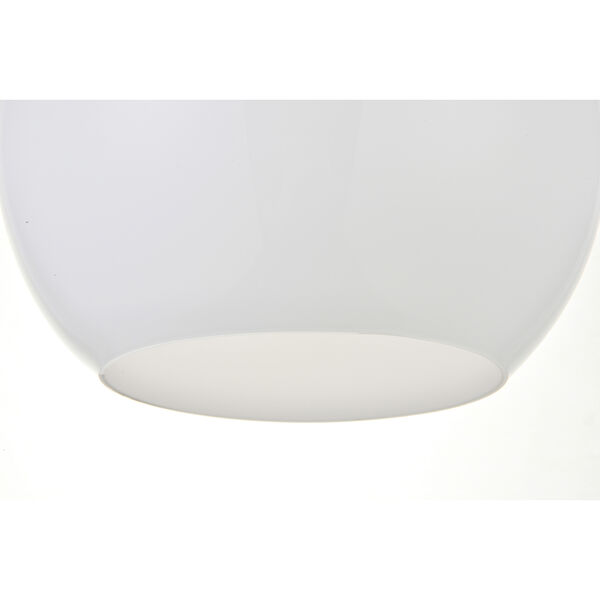 Baxter Black and Frosted White Nine-Inch One-Light Mini Pendant, image 5