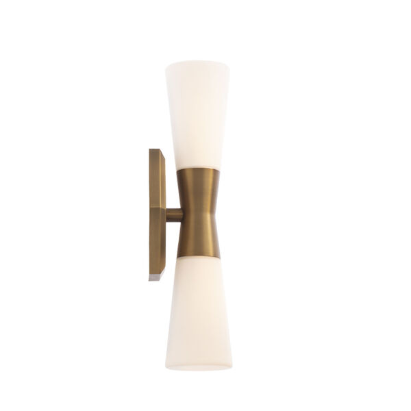 Locke Aged Brass Two-Light LED Wall Sconce, image 2