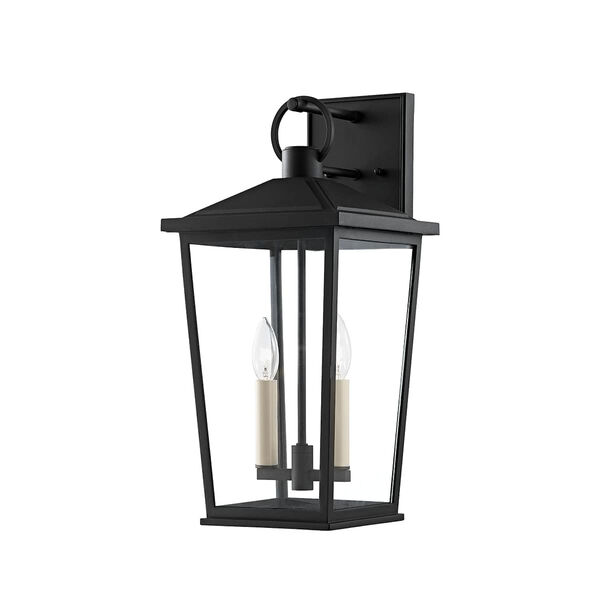 Soren Textured Black Two-Light Outdoor Wall Sconce, image 1