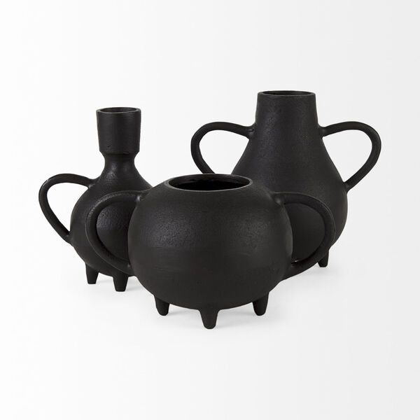 Cryus Black Spherical Vase Decorative Object, image 6