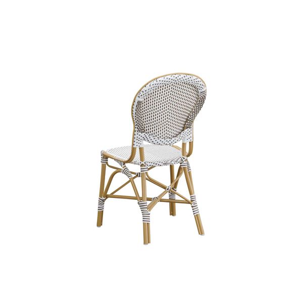 Alu Affaire Isabell White, Cappuccino and Almond Outdoor Dining Chair, image 3