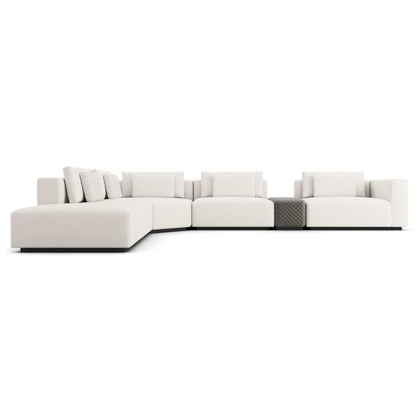 Siena 30 Chalk Fabric Right-Facing Arm Modular Sofa, image 1
