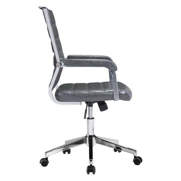 Liderato Gray and Silver Office Chair, image 3