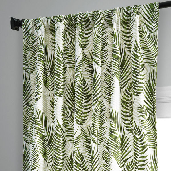 Kupala Green Printed Cotton Single Panel Curtain, image 6