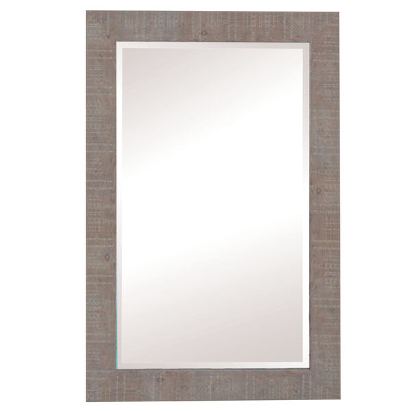 Shallow Brown 36-Inch Tall Framed Mirror, image 1