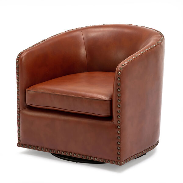 Tyler Caramel Swivel Arm Chair, image 1