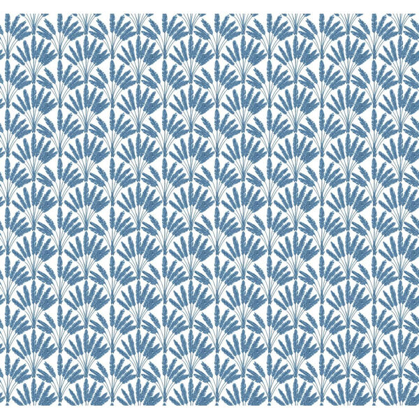 Small Prints Resource Library Blue Two-Inch Frond Fan Wallpaper - SAMPLE SWATCH ONLY, image 1