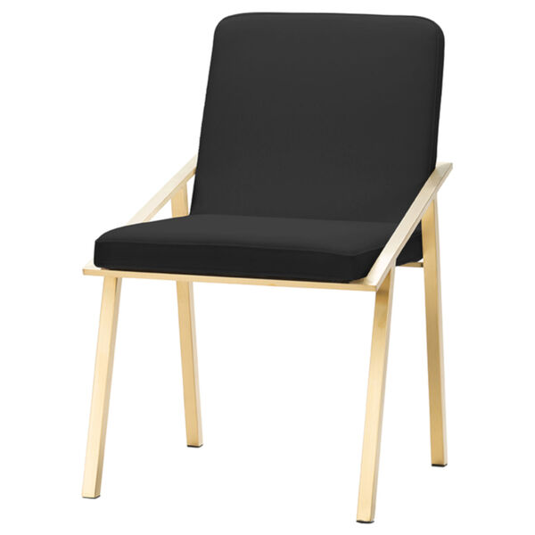 Nika Black and Gold Dining Chair, image 1