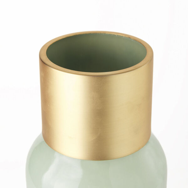 Minty Green and Matte Gold Vase, image 4