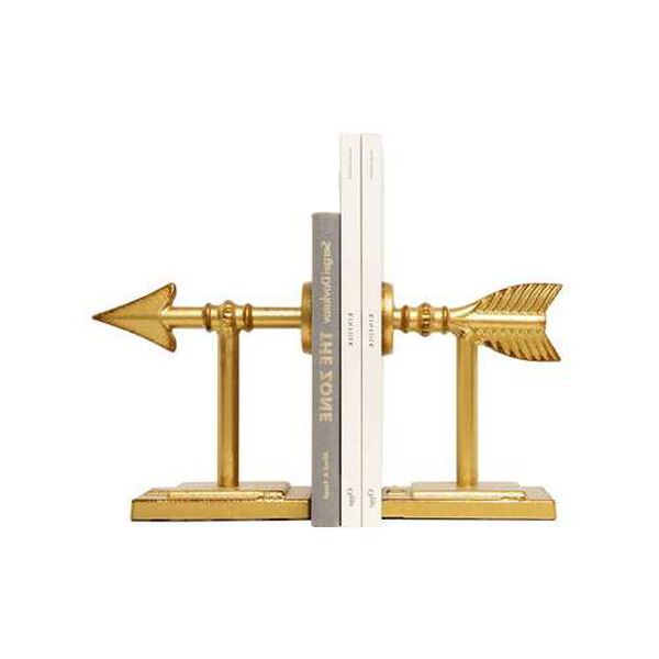 Gold Arrow Shaped Bookend, Set of 2, image 3