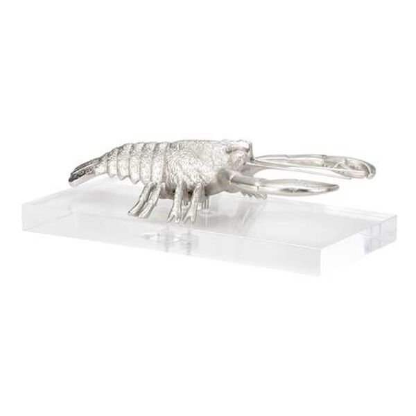 Thibault Brushed Nickel and Clear Lobster Figurine, image 8