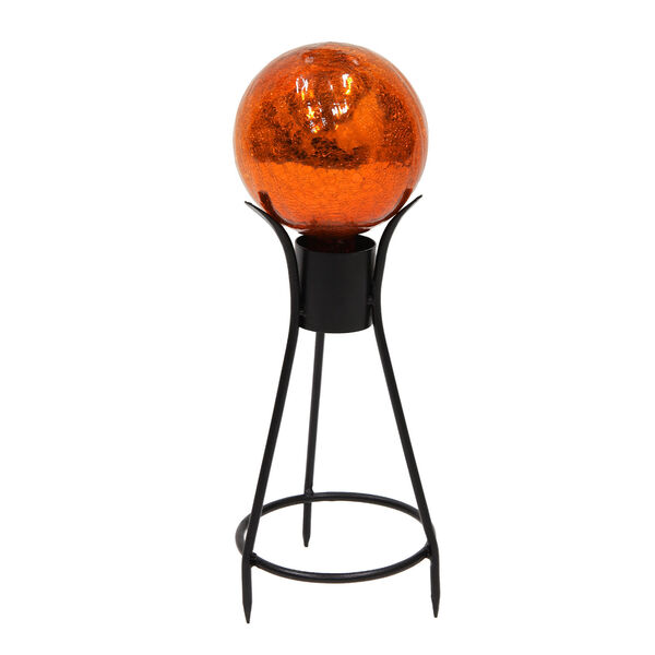 Mandarin Crackle Glass Gazing Globe with Stand, image 1