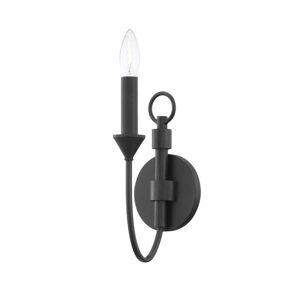 Cate Forged Iron One-Light Wall Sconce, image 1