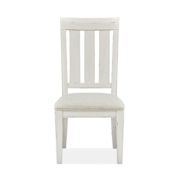 Hutcheson White Dining Side Chair with Upholstered Seat, image 5