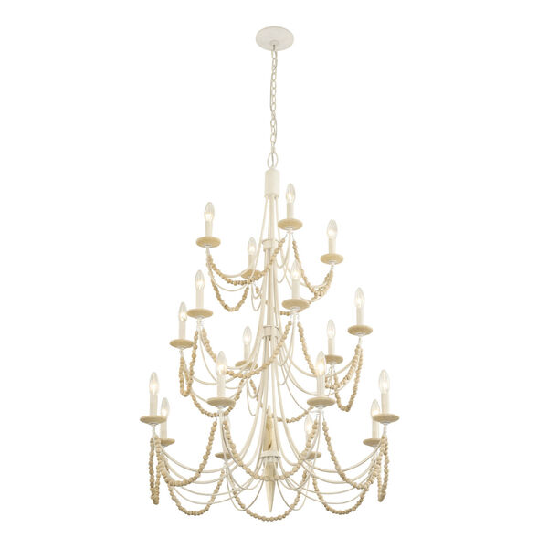 Brentwood Country White 18-Light 3 Tier Chandelier, image 4