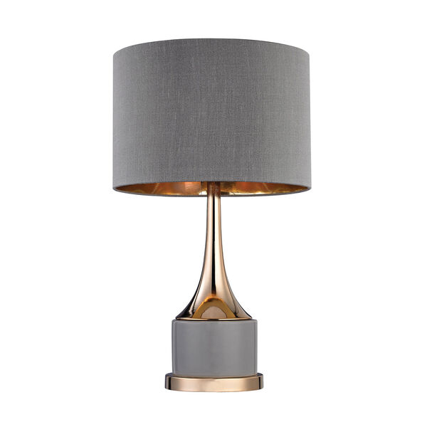 Cone Grey and Gold One-Light 11-Inch Table Lamp, image 1