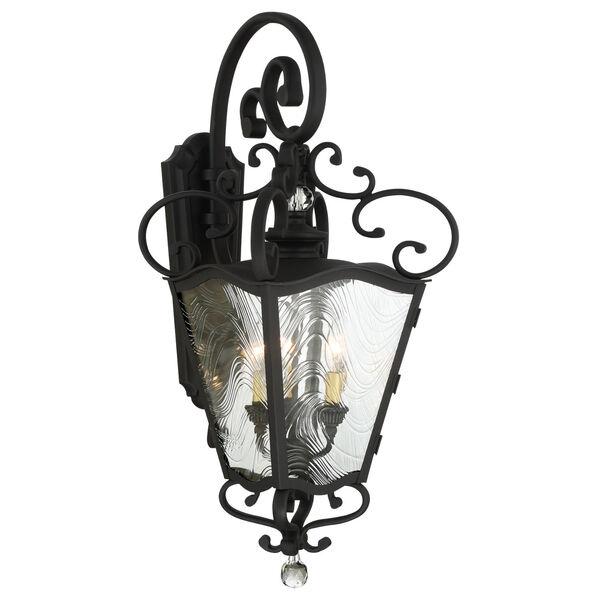 Brixton Ivy Coal with Honey Gold Highlight Three-Light Outdoor Lantern, image 1