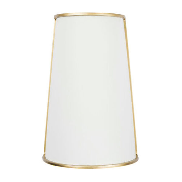 Coco Matte White and French Gold Two-Light Wall Sconce, image 1