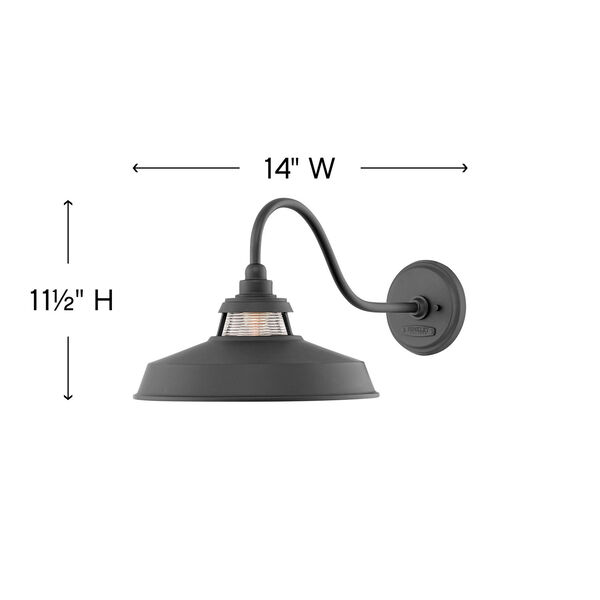 Troyer Black One-Light Wall Mount, image 3