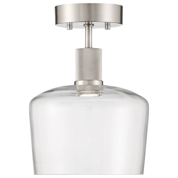 Port Nine Intergrated LED Semi-Flush with Clear Glass, image 2