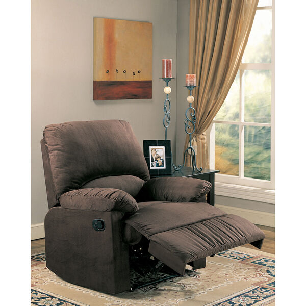 Chocolate Upholstered Recliner, image 1
