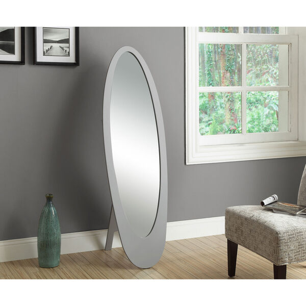 Mirror - 59H / Grey Contemporary Oval Frame, image 1