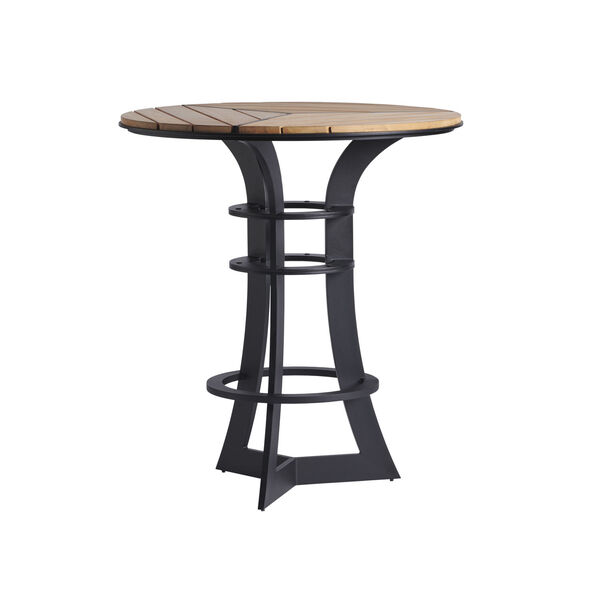 South Beach Dark Graphite and Light Brown Bistro Table, image 1