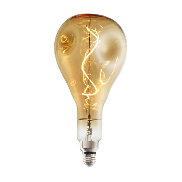 Antique Nostalgic LED Filament Droplet Standard Base Amber 200 Lumens Light Bulb, image 1