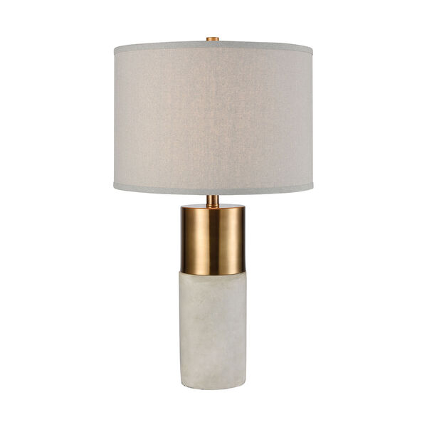 Gale Concrete with Gold One-Light Table Lamp, image 1