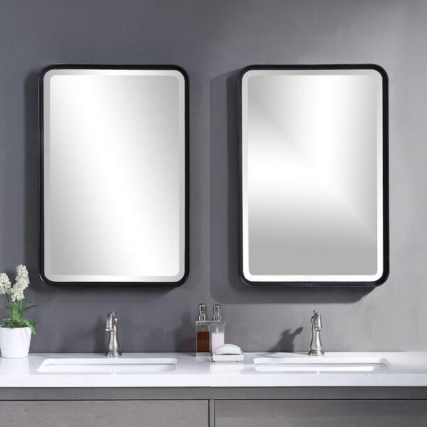 Croften Black Vanity Mirror, image 1