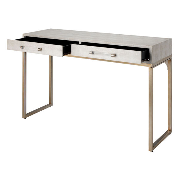 Cora Ivory and Antique Brass 48-Inch Console Table, image 2