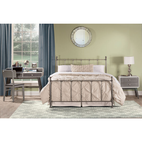 Molly Black Steel Queen Bed Headboard and Footboard, image 2