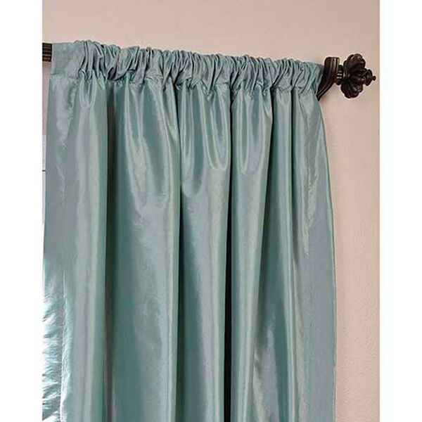 Whittier Light Blue 108 x 50-Inch Blackout Faux Silk Taffeta Curtain Single Panel, image 4