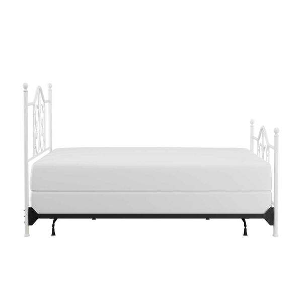 Ruby Textured White King Complete Bed With Rails, image 6