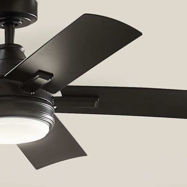 Tide Satin Black LED 52-Inch Steel Ceiling Fan, image 4