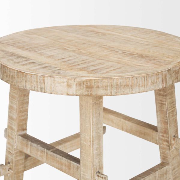 Rosie Blonde White Wash Wood End Table, image 6