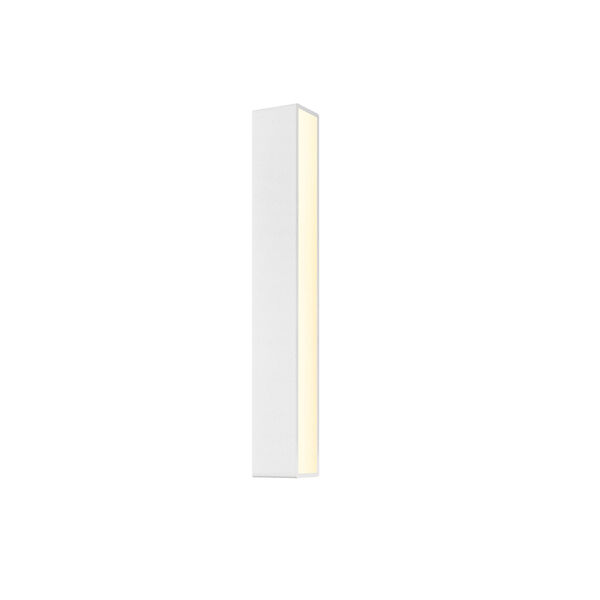 Sideways LED Textured White 1-Light Outdoor Wall Sconce 24-Inch, image 1