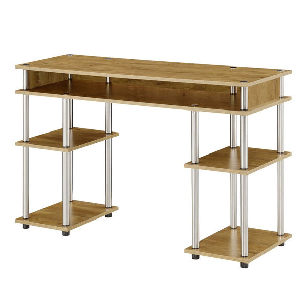 Designs2Go English Oak Student Desk with Shelves, image 1