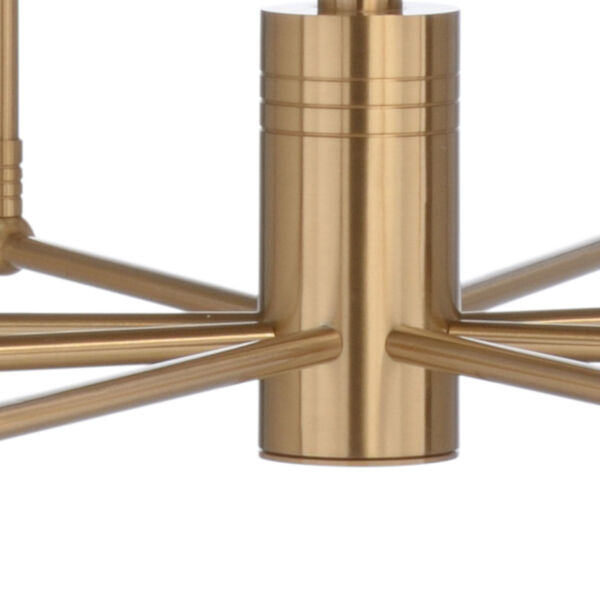 Stiletto Ivory and Gold Eight-Light Chandelier, image 2