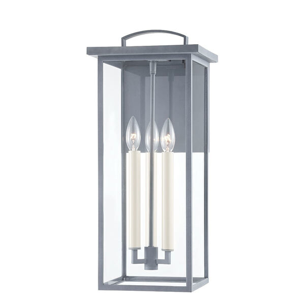 Eden Weathered Zinc Four-Light Outdoor Wall Sconce, image 1