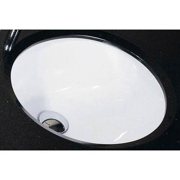 Undermount 18-Inch White Vitreous China Sink, image 1