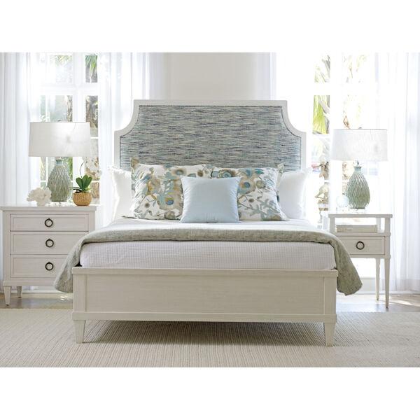 Ocean Breeze White Belle Isle Upholstered Bed, image 2